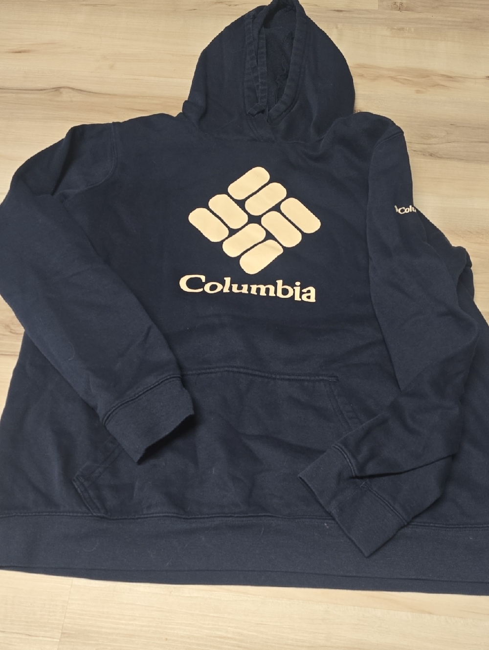 Columbia Navy Hoodie with Cream Logo